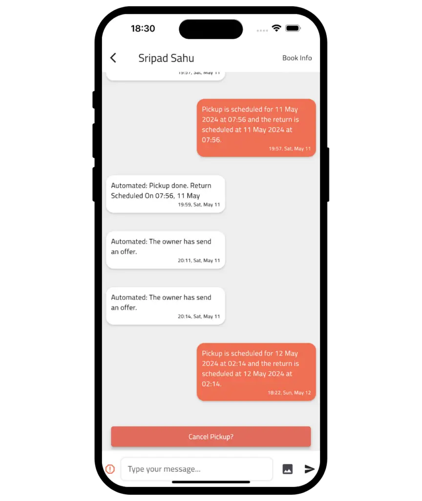 Chat Page App Screenshot